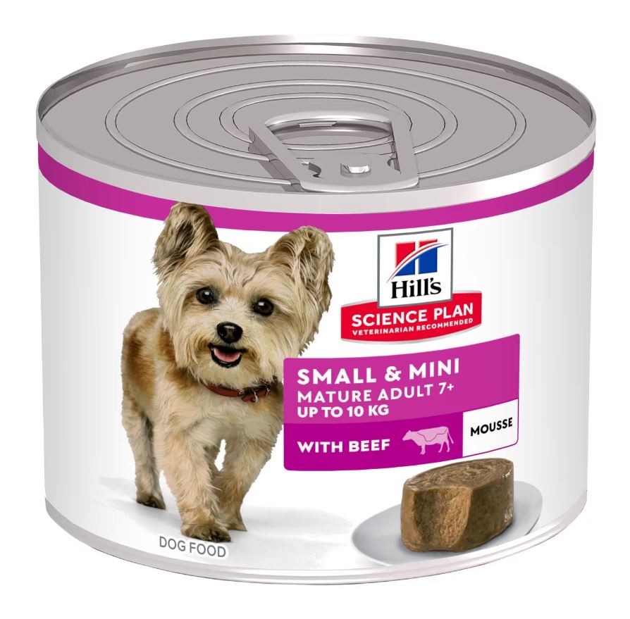 HILL'S CANINE MATURE SMALL&MINI MOUSSE MANZO LATTINA 200 GR