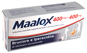 Maalox 40 Compresse Masticabili 400 Mg+400 Mg