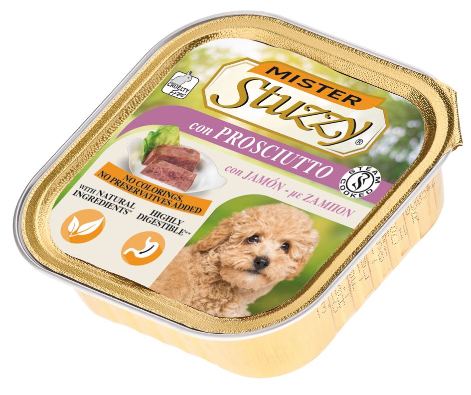 STUZZY CANE PATE' VASCHETTA ADULTO PROSCIUTTO 150 GR