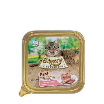 STUZZY GATTO PATE' VASCHETTA ADULTO PROSCIUTTO 100 GR