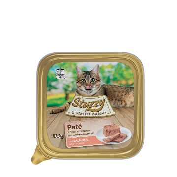 STUZZY GATTO PATE' VASCHETTA ADULTO SALMONE 100 GR