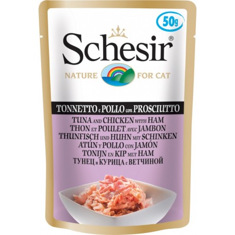 SCHESIR CAT TONN POLLO PR 50G