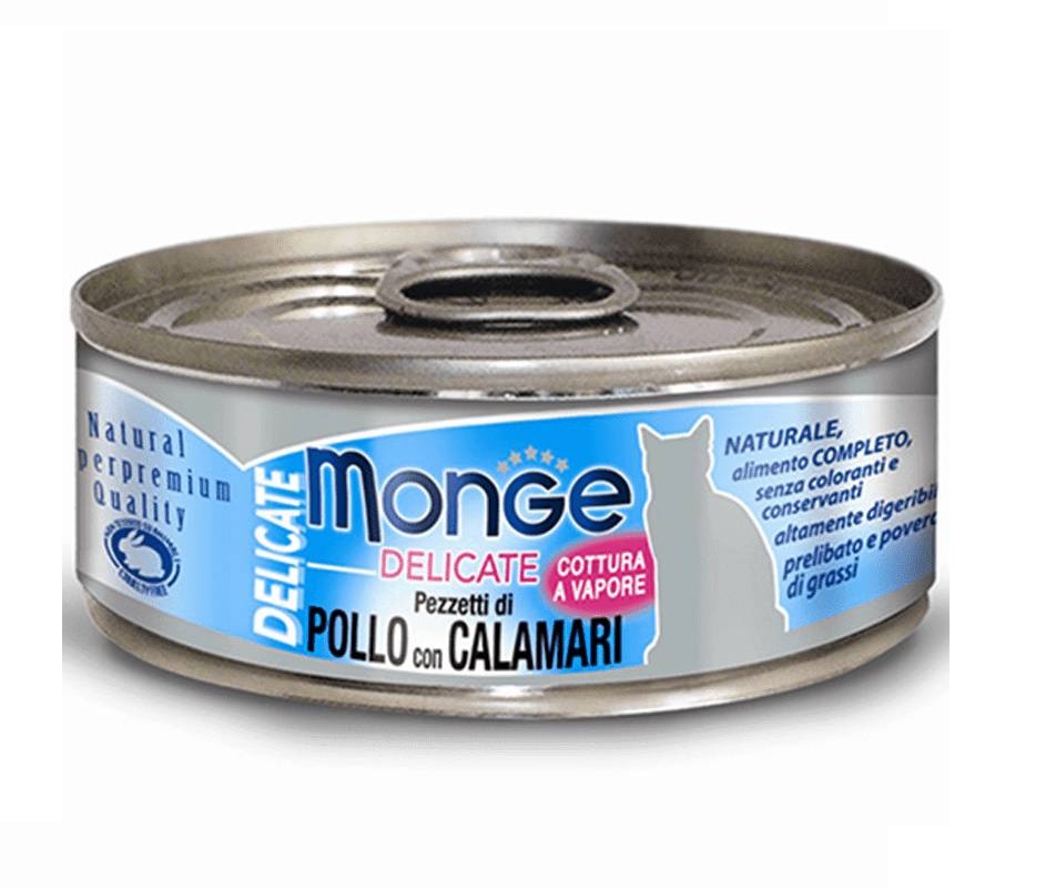MONGE DELIC POLLO/CALAMARI 80G
