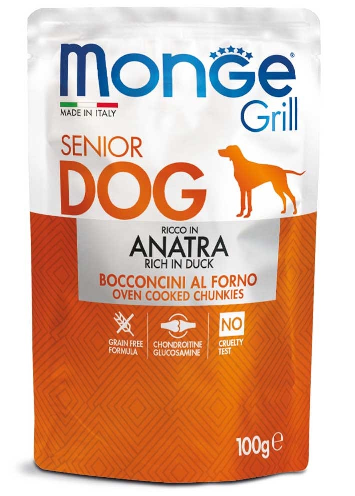 MONGE GRILL SENIOR ANATRA 100G