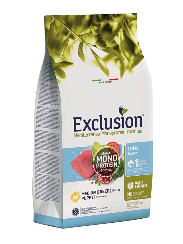 EXCLUSION M PUPPY TUNA M 12KG