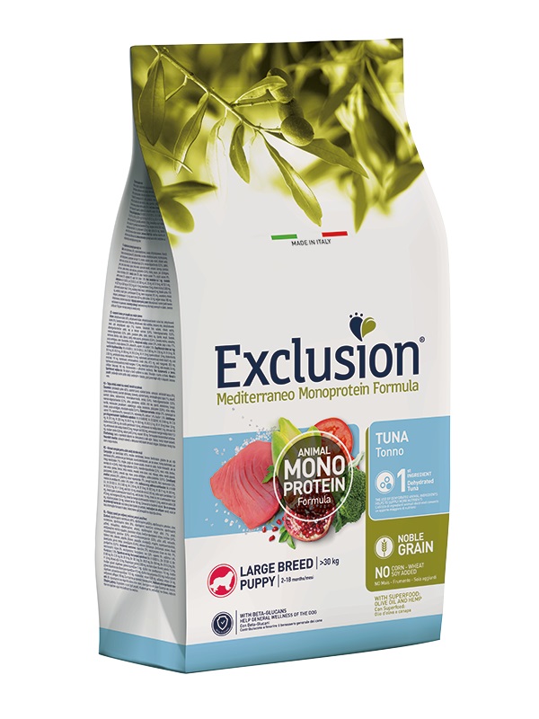 EXCLUSION M PUPPY TUNA L 12KG