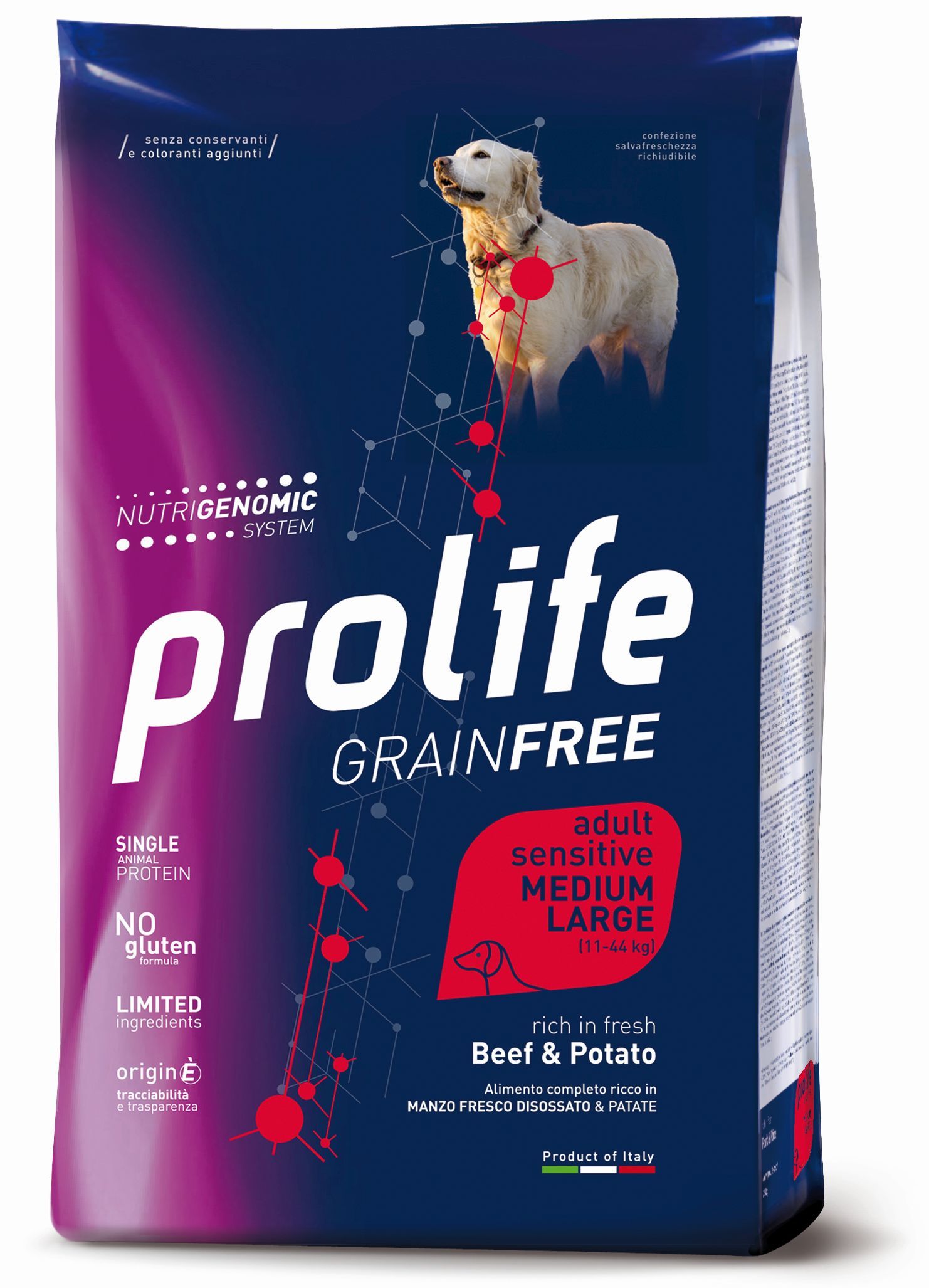 PROLIFE DOG GF AD BEEF&PO2,5KG