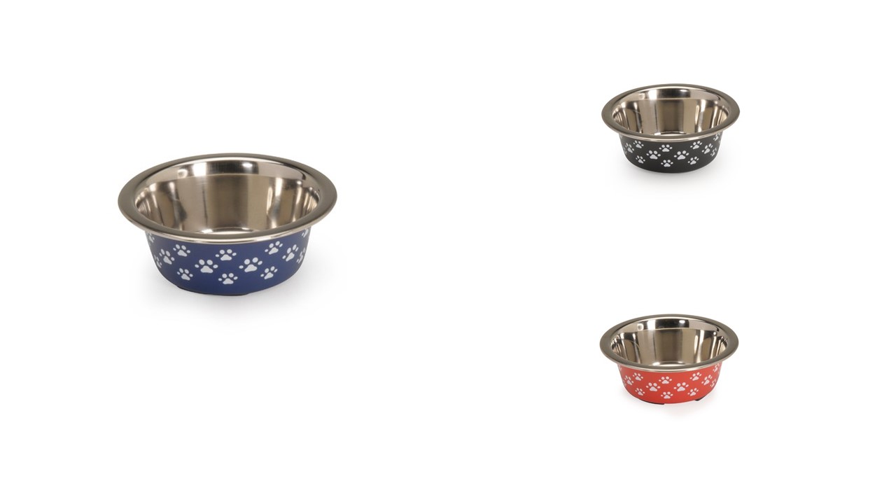 CAMON CANE CIOTOLA ANTISCIVOLO IN ACCIAIO "PAWS" 1,68 LT