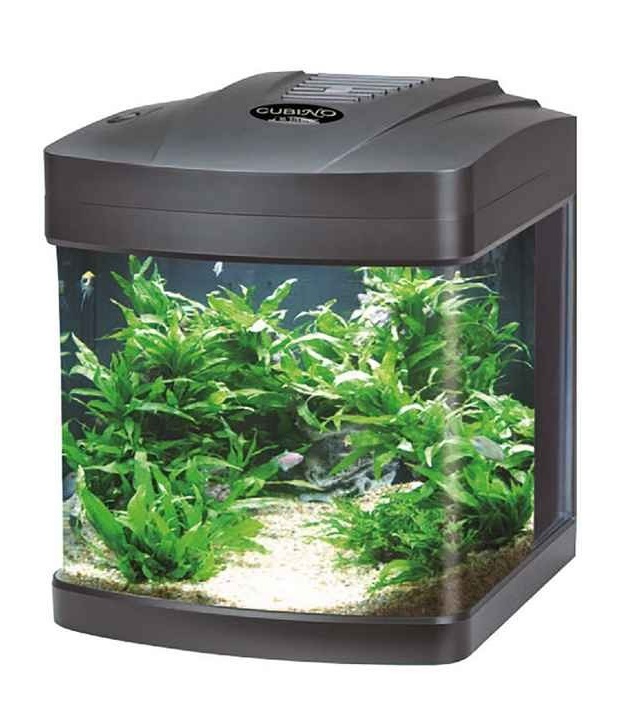 MANTOVANI PESCI ACQUARIO CUBINO LED NERO 27 LT