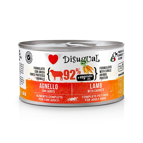 DISUGUAL CANE VEGETABLE ADULTO AGNELLO & CAROTE LATTINA 150 GR