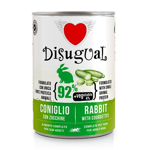 DISUGUAL CANE VEGETABLE ADULTO CONIGLIO & ZUCCHINE LATTINA 400 GR