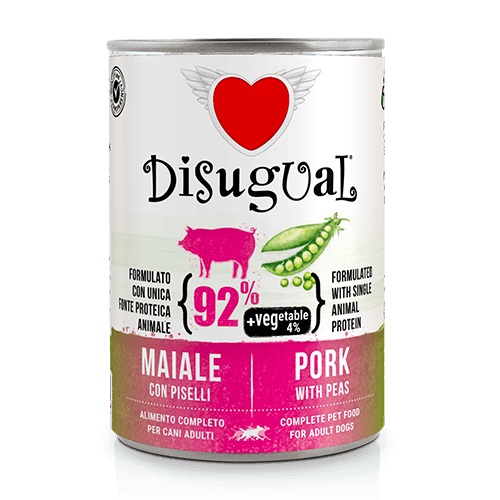 DISUGUAL CANE VEGETABLE ADULTO MAIALE & PISELLI LATTINA 400 GR