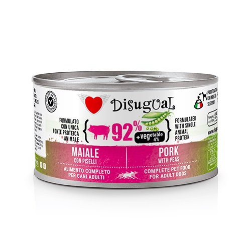 DISUGUAL CANE VEGETABLE ADULTO MAIALE & PISELLI LATTINA 150 GR