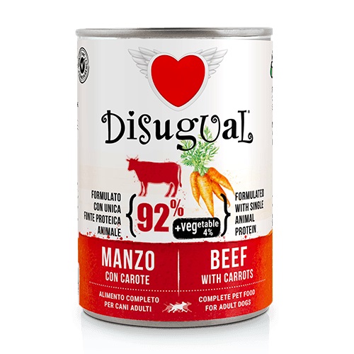 DISUGUAL CANE VEGETABLE ADULTO MANZO & CAROTE LATTINA 400 GR