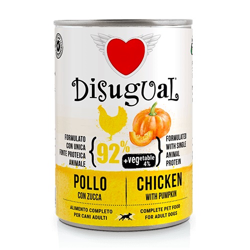 DISUGUAL CANE VEGETABLE ADULTO POLLO & ZUCCA LATTINA 400 GR
