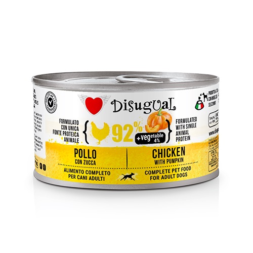 DISUGUAL CANE VEGETABLE ADULTO POLLO & ZUCCA LATTINA 150 GR