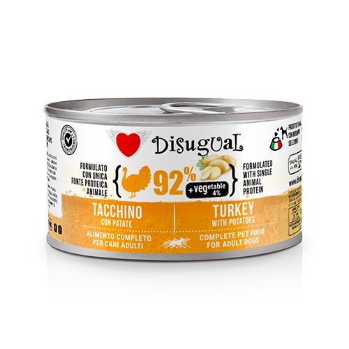 DISUGUAL CANE VEGETABLE ADULTO TACCHINO & PATATE LATTINA 150 GR