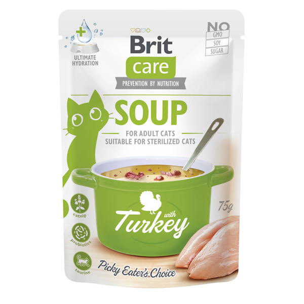 BRIT CARE GATTO SOUP ADULTO TACCHINO BUSTA 75 GR