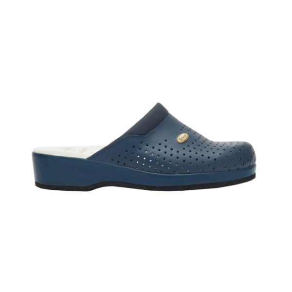 Scholl Ciabatte Clog Backguard Blu Taglia 45
