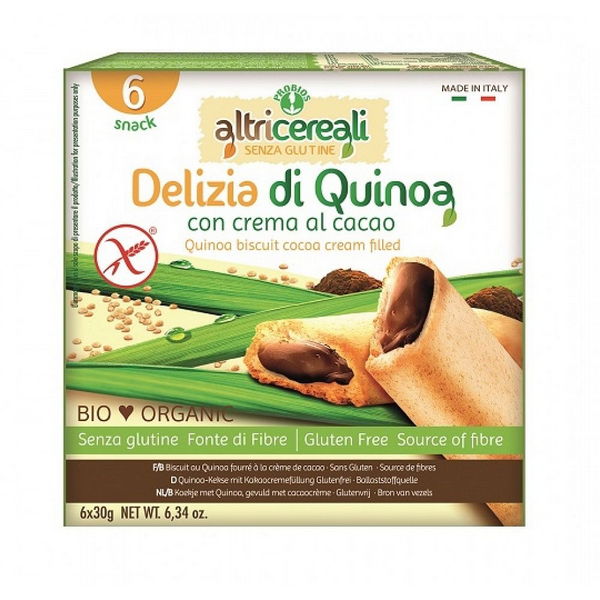 Altricereali Delizia Quinoa Con Crema Di Cacao Bio 180 G