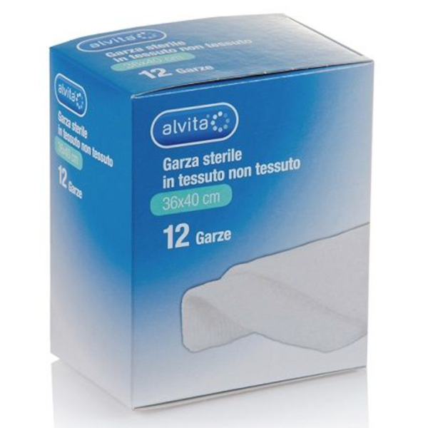 Alvita Garze Sterili TNT 36x40 Cm 12 Pezzi Per Medicazione