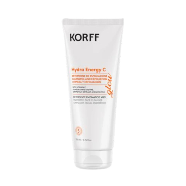 Korff Hydra Energy C Glow Gel Detergente Enzimatico Esfoliante Viso 200 Ml