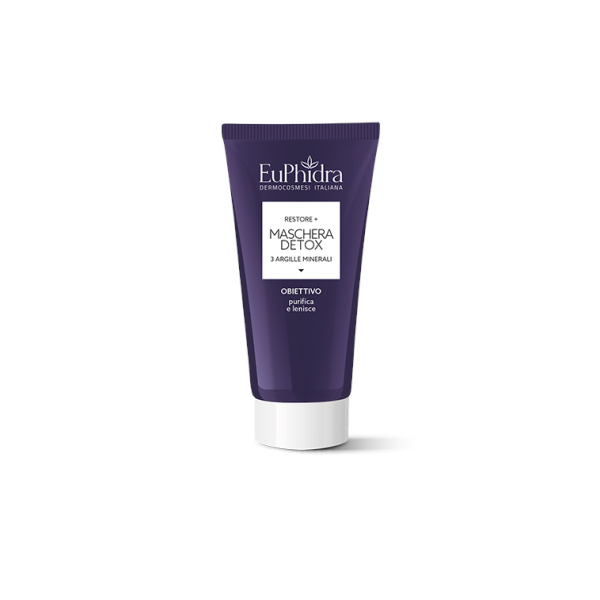 Euphidra Restore+ Maschera Detox Con 3 Argille Minerali 75 Ml – Azione Purificante