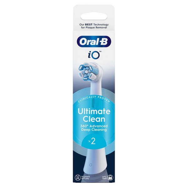 Oral-B IO Ultimate Clean Testine Ricambio Bianche 2 Pezzi