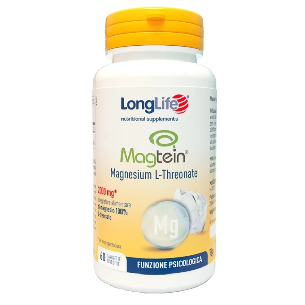 Magtein LongLife Integratore Di Magnesium 2000 Mg L-Threonate 60 Tavolette