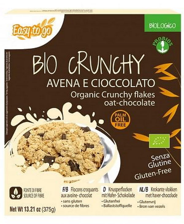 Easy To Go Bio Crunchy Avena E Cioccolato 375 G