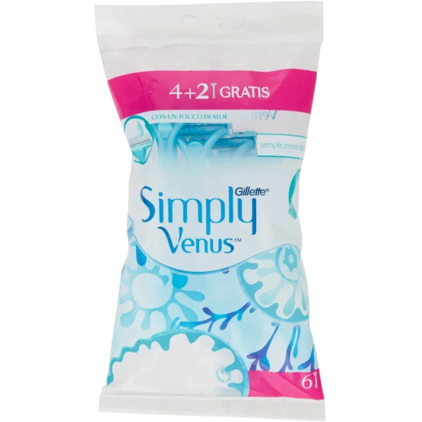 Simply Venus Gillette Rasoi Usa E Getta 4+2