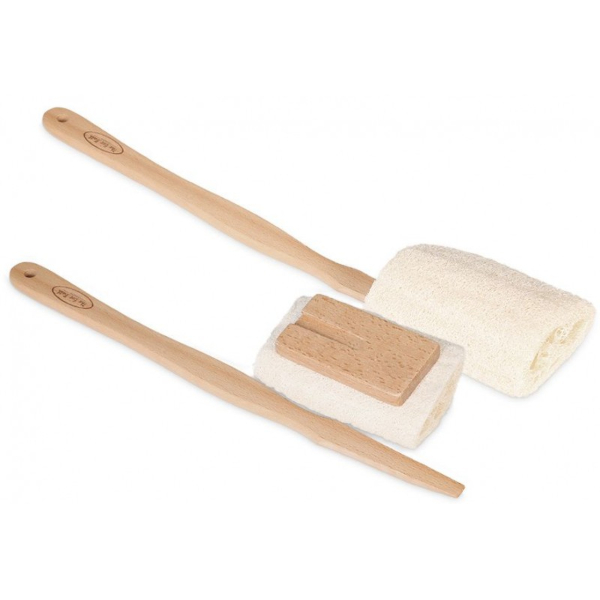 Spugna Spazzola Luffa Naturale Con Manico – Alcea