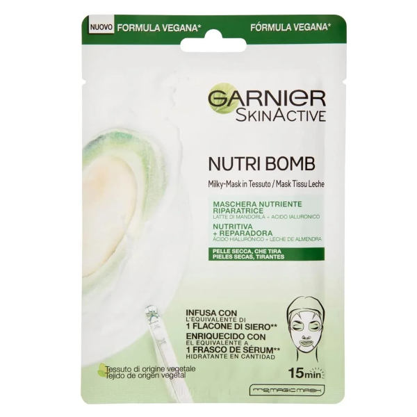 Garnier Skin Active – Maschera Nutri Bomb In Tessuto Nutriente E Riparatrice