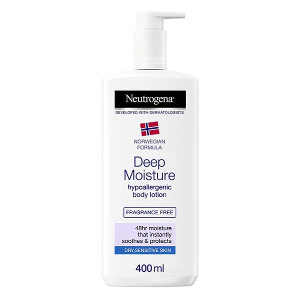 Neutrogena Deep Moisture Fluida Non Profumata, Crema Corpo Per Pelle Secca E Sensibile 400 Ml