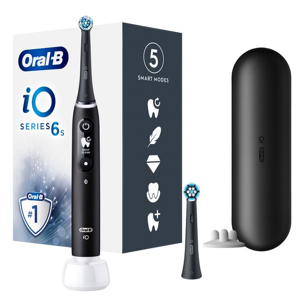 Oral-B IO6 Spazzolino Elettrico Nero Con Custodia Da Viaggio