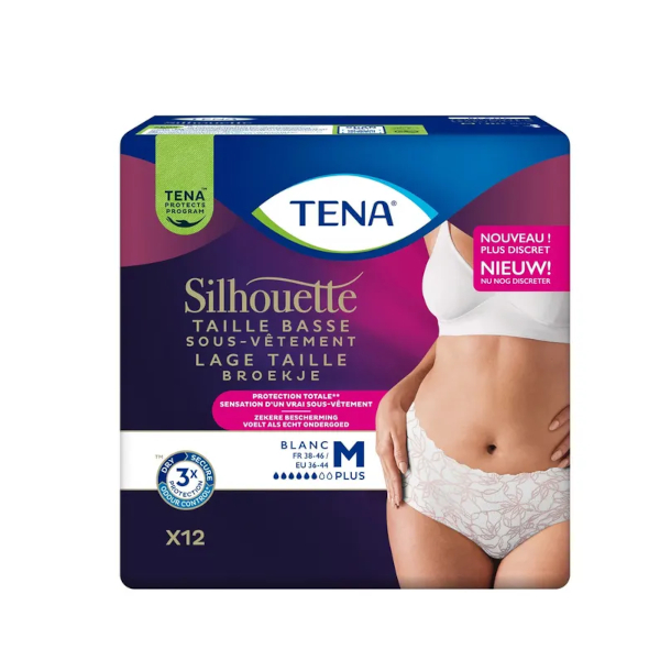 Tena Silhouette M – Protezione Totale Bianca 12pz