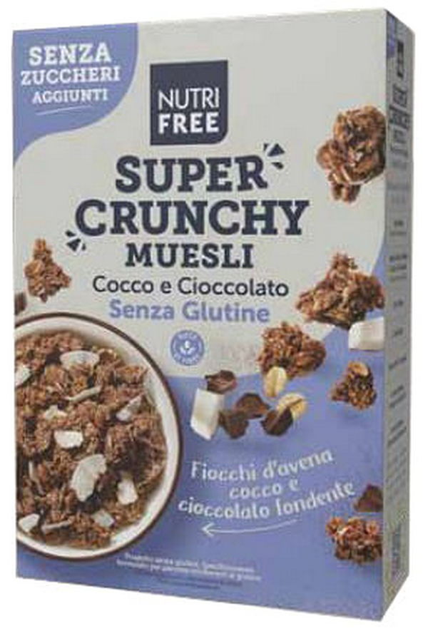 Nutrifree Super Crunchy Muesli Cocco E Cioccolato Senza Zuccheri Aggiunti 300 G