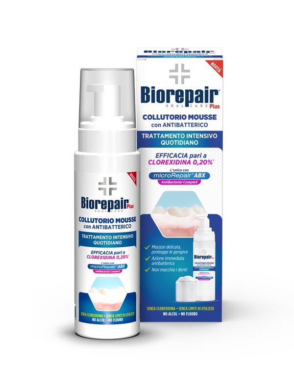 Biorepair Plus Collutorio Mousse Antibatterico 200 Ml