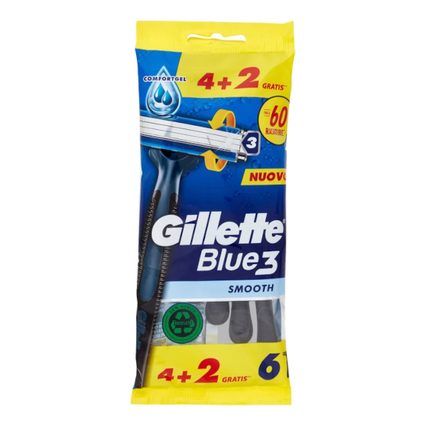 Gillette Blue 3 Rasoi Usa E Getta 4+2 Pezzi