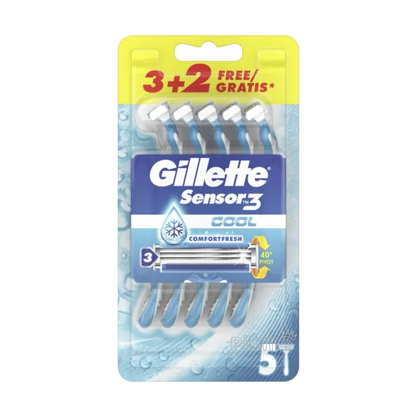 Gillette Sensor3 Cool Rasoi Usa E Getta 3+2 Pezzi
