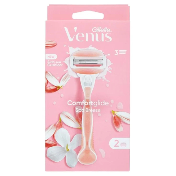 Venus Comfortglide Spa Breeze Rasoio Manico + 2 Lame