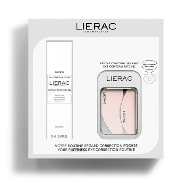Lierac Diopti Cofanetto Correzione Borse E Occhiaie Gel 15 Ml + Patchs In Regalo