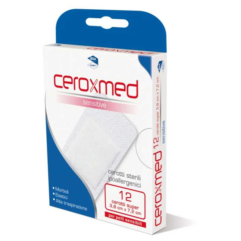Ceroxmed Cerotti Sensitive Super Ibsa 12 Pezzi