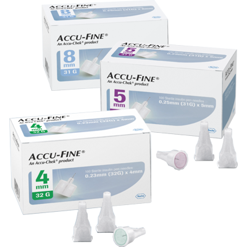 Accu-Fine® G33 4mm Roche Diabetes 100 Aghi Penna
