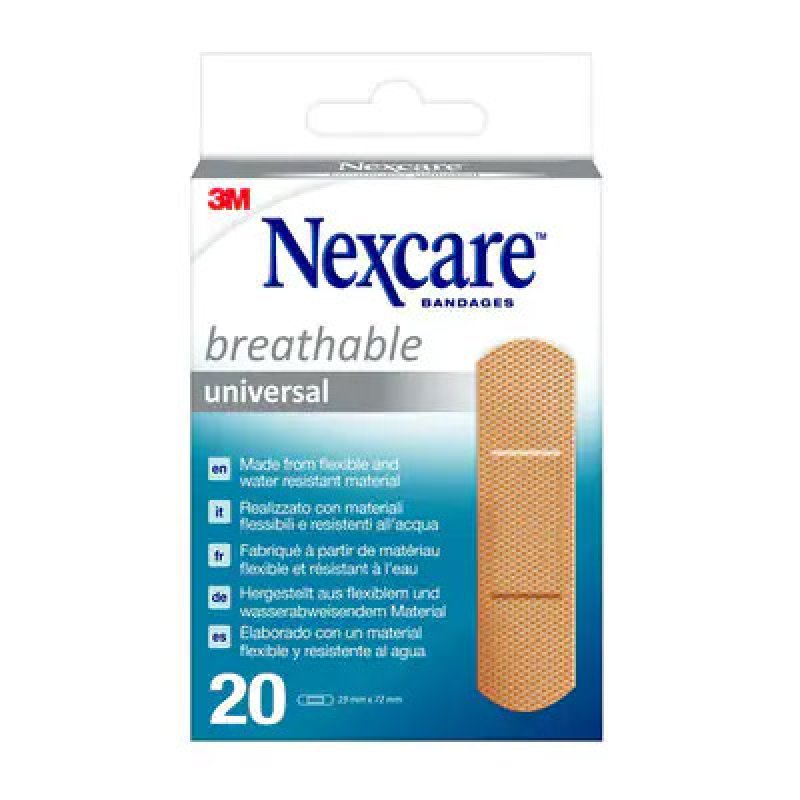 Cerotti Nexcare Universal Breathable 19mm X 72mm 3M 20 Pezzi Rif. N0320NS-0