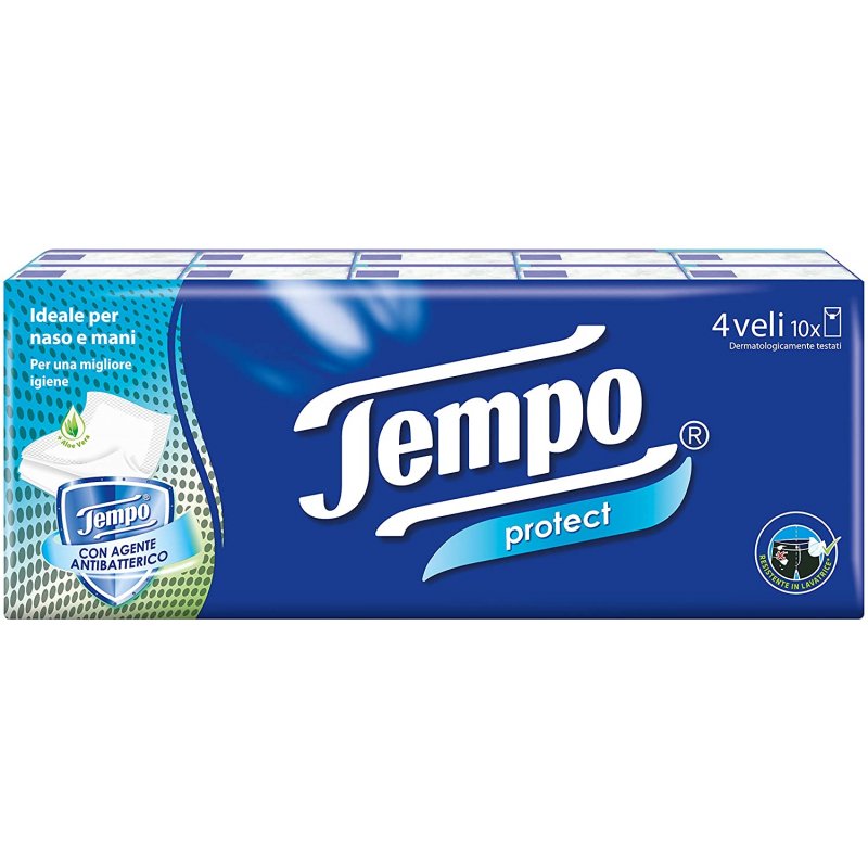 Tempo Fazzoletti Protect 10 Pezzi X20 Buste