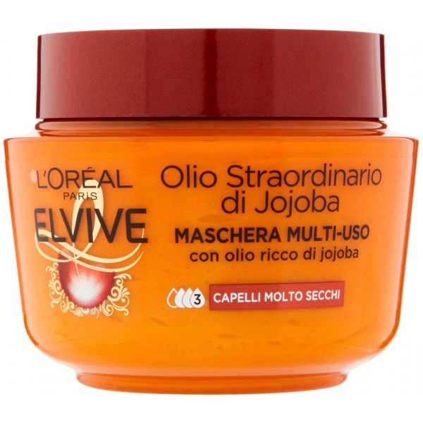 L'OREAL ELVIVE MASCHERA CAPELLI OLIO STRAORDINARIO 300ML.CON OLIO RICCO DI JOJOBA