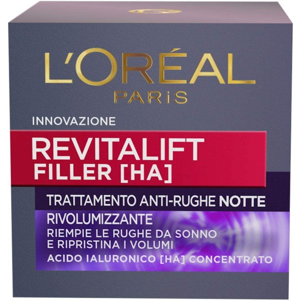 L'OREAL REVITALIFT FILLER TRATTAMENTO ANTI-RUGHE NOTTE RIVOLUMIZZANTE 50ML.ACIDO IALURONICO CONCENTRATO