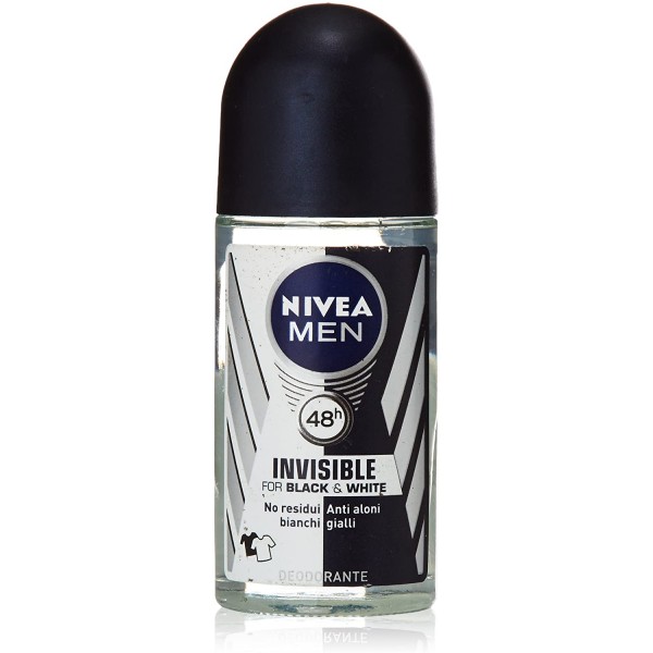NIVEA MEN DEODORANTE ROLL ON 50ML.INVISIBLE FOR BLACK&WHITE