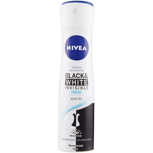 NIVEA DEODORANTE SPRAY INVISIBLE BLACK&WHITE LIMITED EDITION 150ML.FRESH